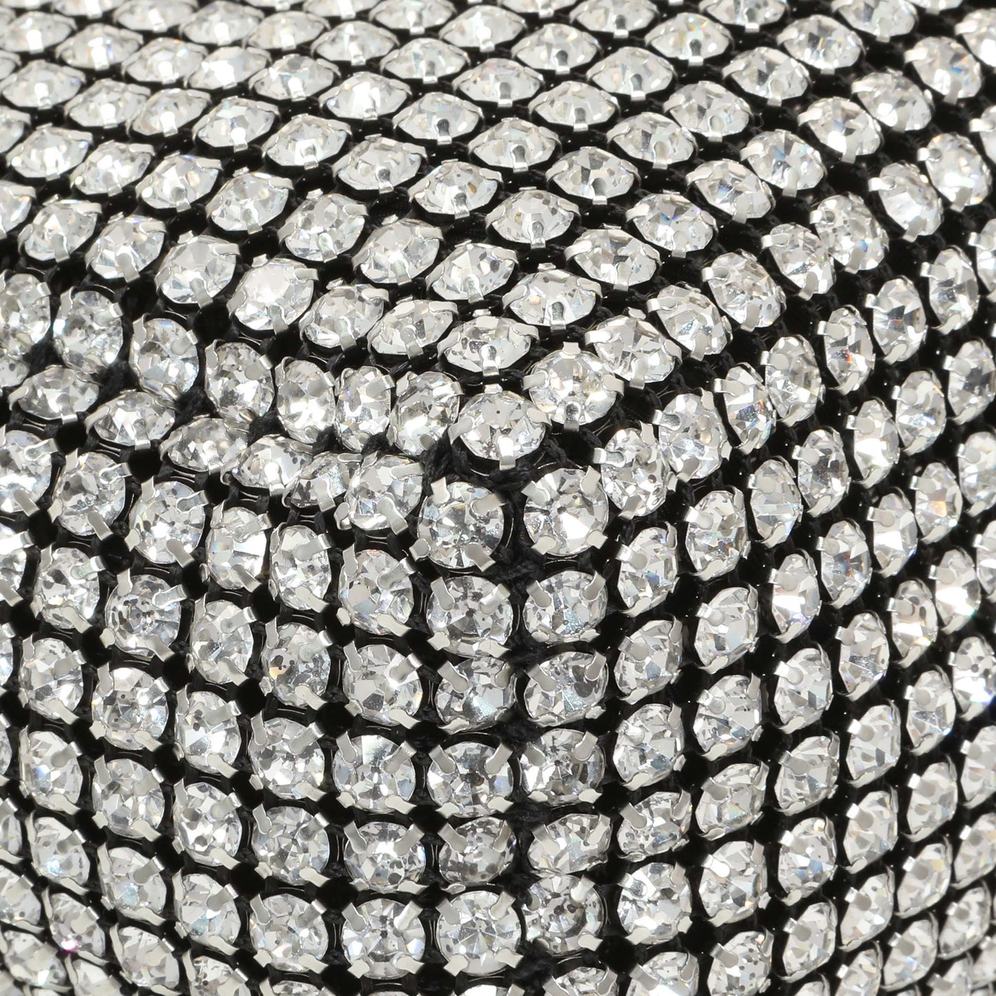 Exclusive Alexander Wang Black Silver Mesh Crystal Rhinestone Mini Heiress Pouch — Lifestyle View