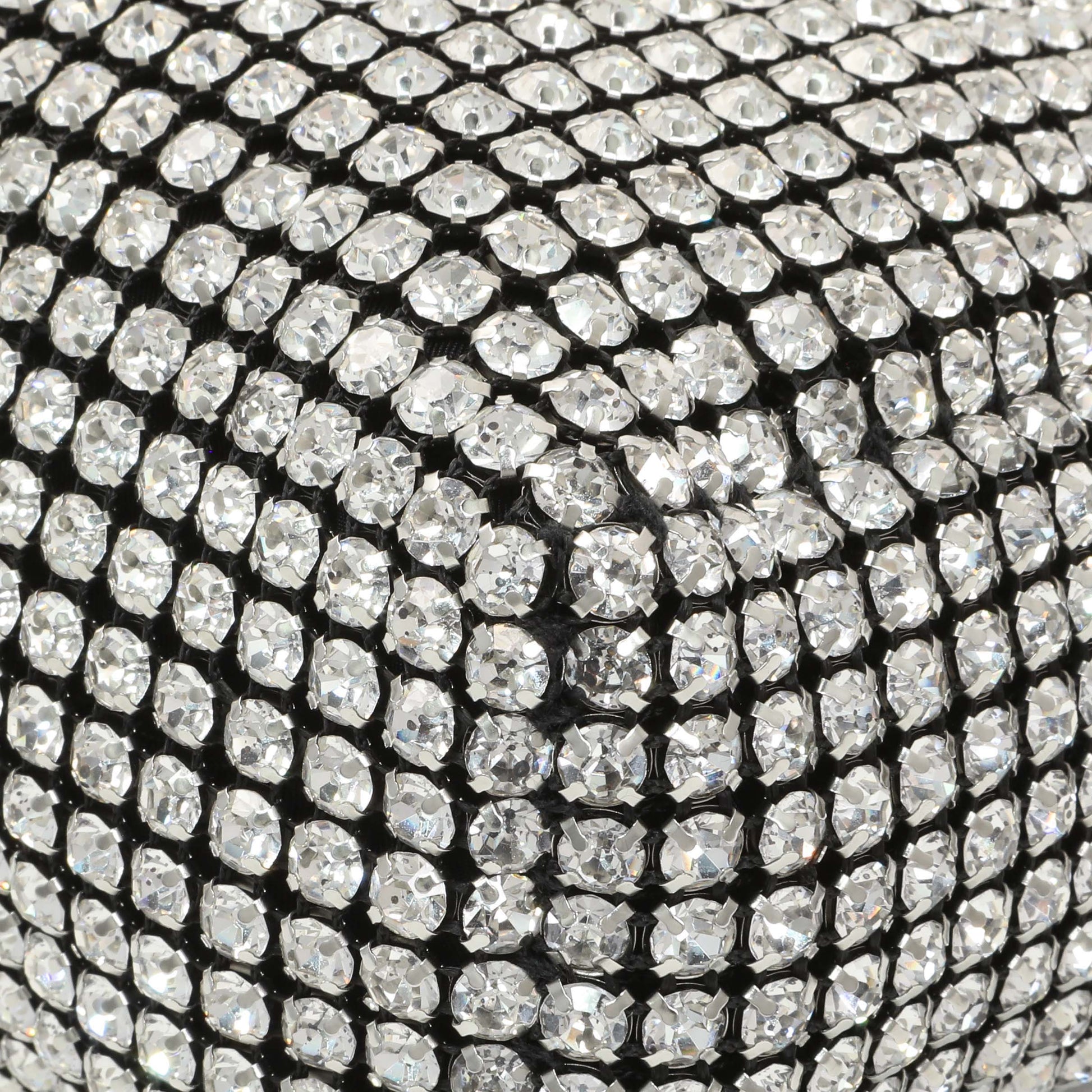 Exclusive Alexander Wang Black Silver Mesh Crystal Rhinestone Mini Heiress Pouch — Alternate View 7