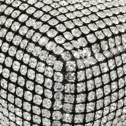 Exclusive Alexander Wang Black Silver Mesh Crystal Rhinestone Mini Heiress Pouch — Alternate View 7