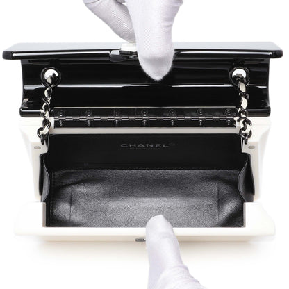 Exclusive Chanel Black White Plexiglass Plexi Coco Bag — Top View
