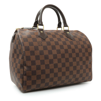 Exclusive Louis Vuitton Damier Ebene Speedy 30 — Back View