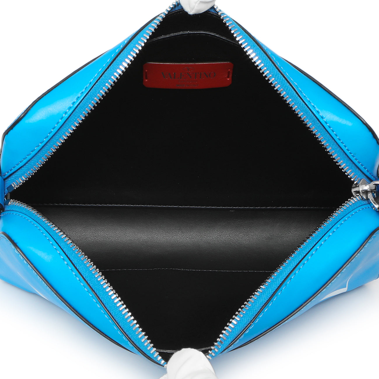 Exclusive Valentino Blue Calfskin VLTN Print Crossbody Bag — Alternate View 8