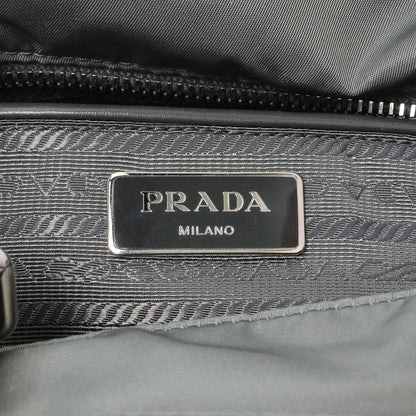 Exclusive Prada Grey Tessuto Nylon Tote — Detail View