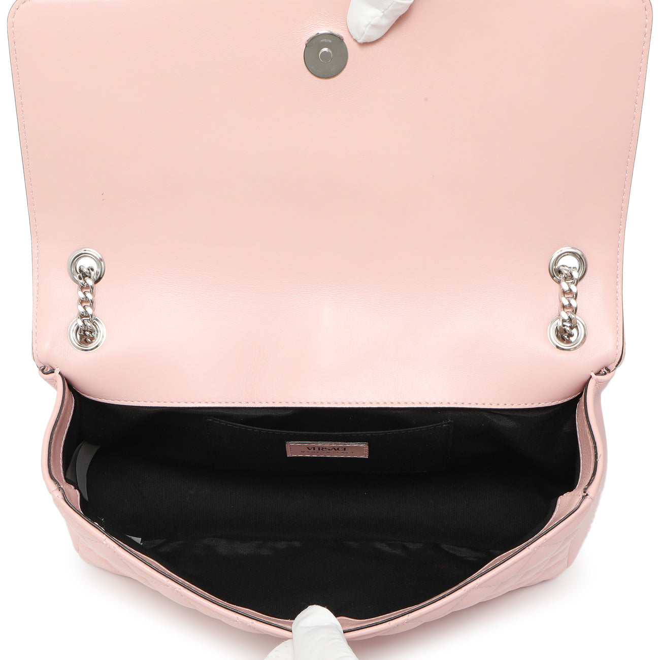Exclusive Versace Pink Quilted Lambskin Medusa Chain Crossbody — Alternate View 8