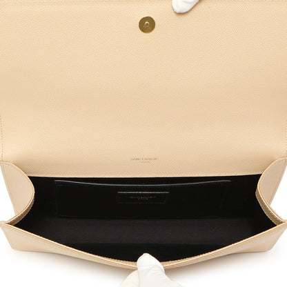 Exclusive Saint Laurent Beige Grain De Poudre Monogram Cassandre Clutch — Alternate View 8