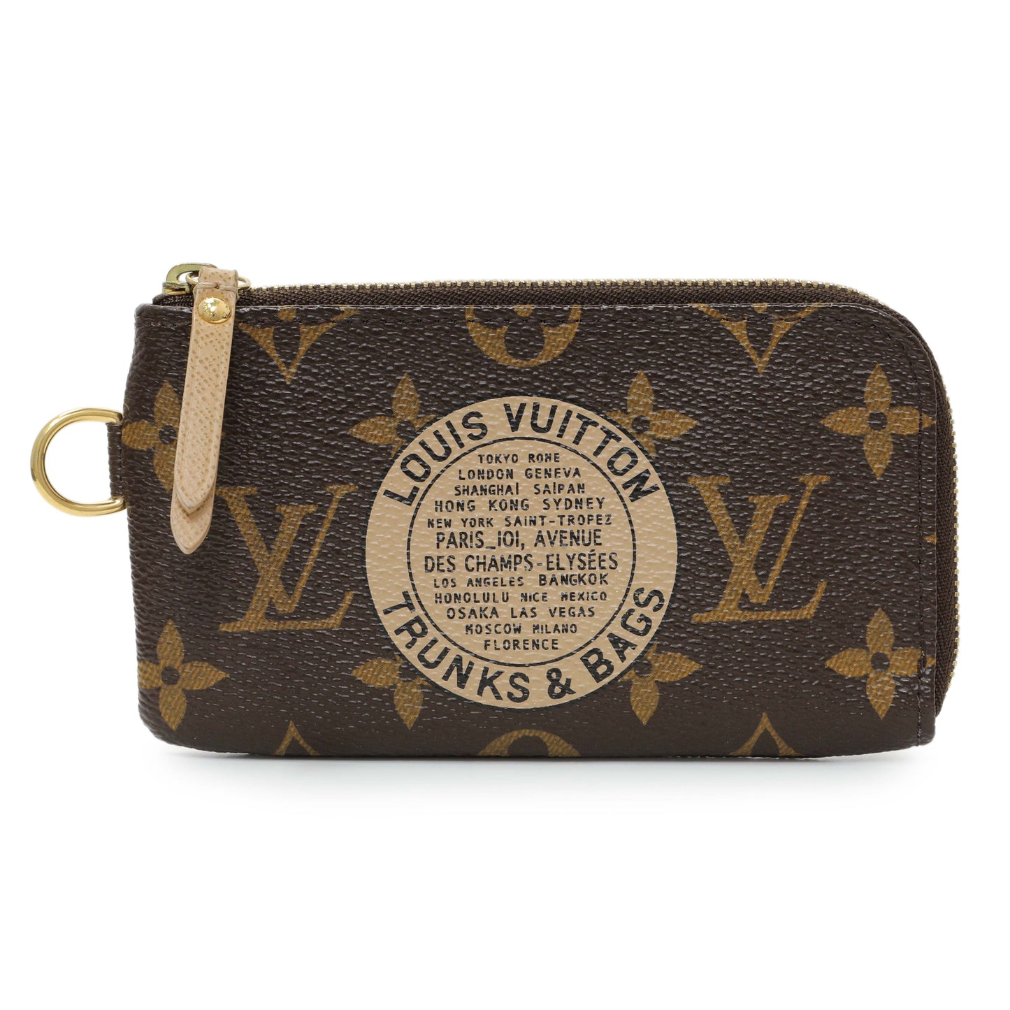 Exclusive Louis Vuitton Monogram Trunks and Bags Complice Key Pouch — Front View