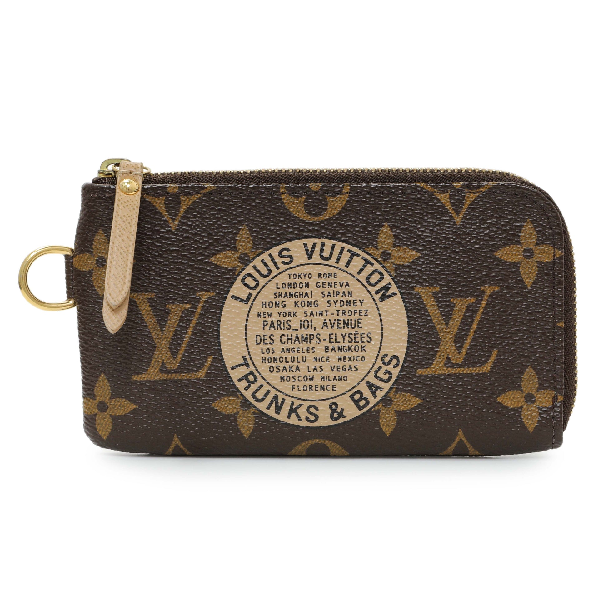Exclusive Louis Vuitton Monogram Trunks and Bags Complice Key Pouch — Front View