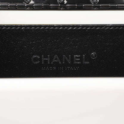 Exclusive Chanel Black White Plexiglass Plexi Coco Bag — Detail View