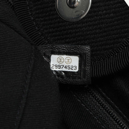 Exclusive Chanel Black Mixed Fibers Medium Deauville — Lifestyle View