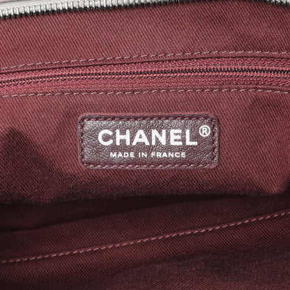 Exclusive Chanel Grey Quilted Goatskin Chain Shoulder Bag — Detail View