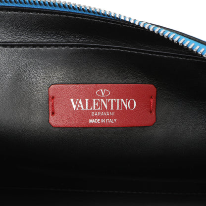 Exclusive Valentino Blue Calfskin VLTN Print Crossbody Bag — Alternate View 9