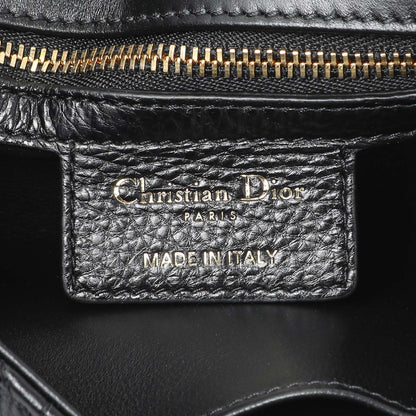 Exclusive Christian Dior Black Cannage Calfskin Small Caro Bag — Detail View