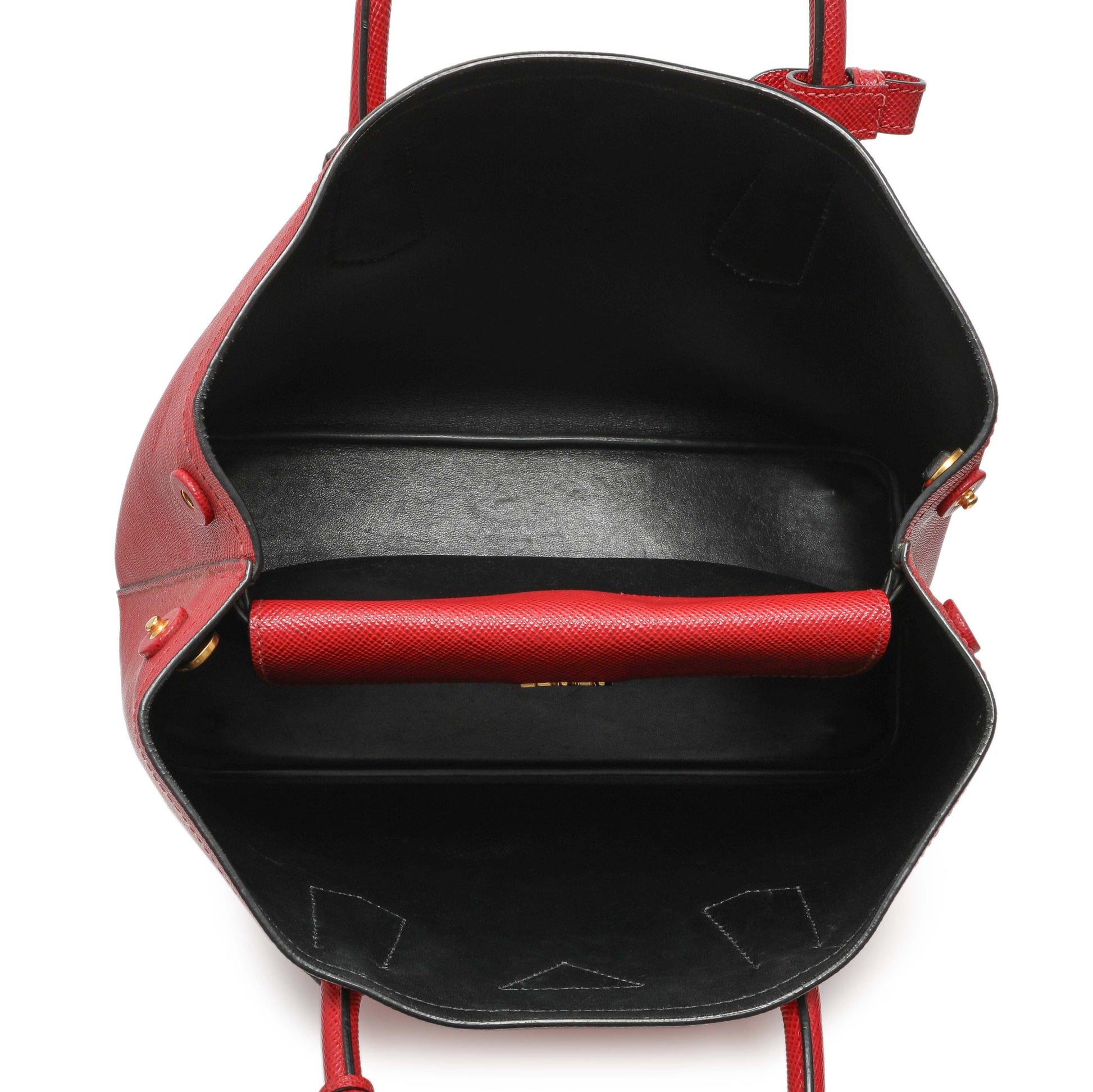 Exclusive Prada Red Saffiano Medium Double Bag — Alternate View 8