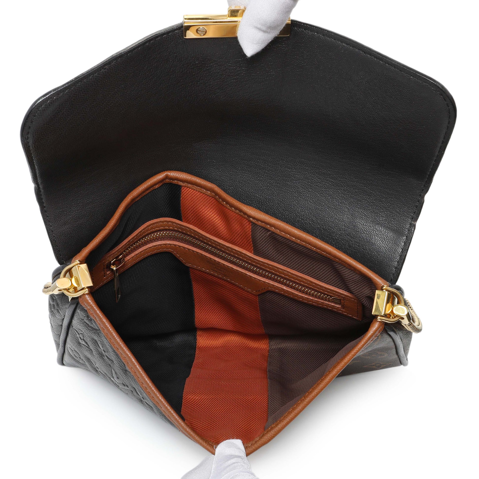 Exclusive Louis Vuitton Marine Monogram Blocks Pochette Plate Clutch — Top View