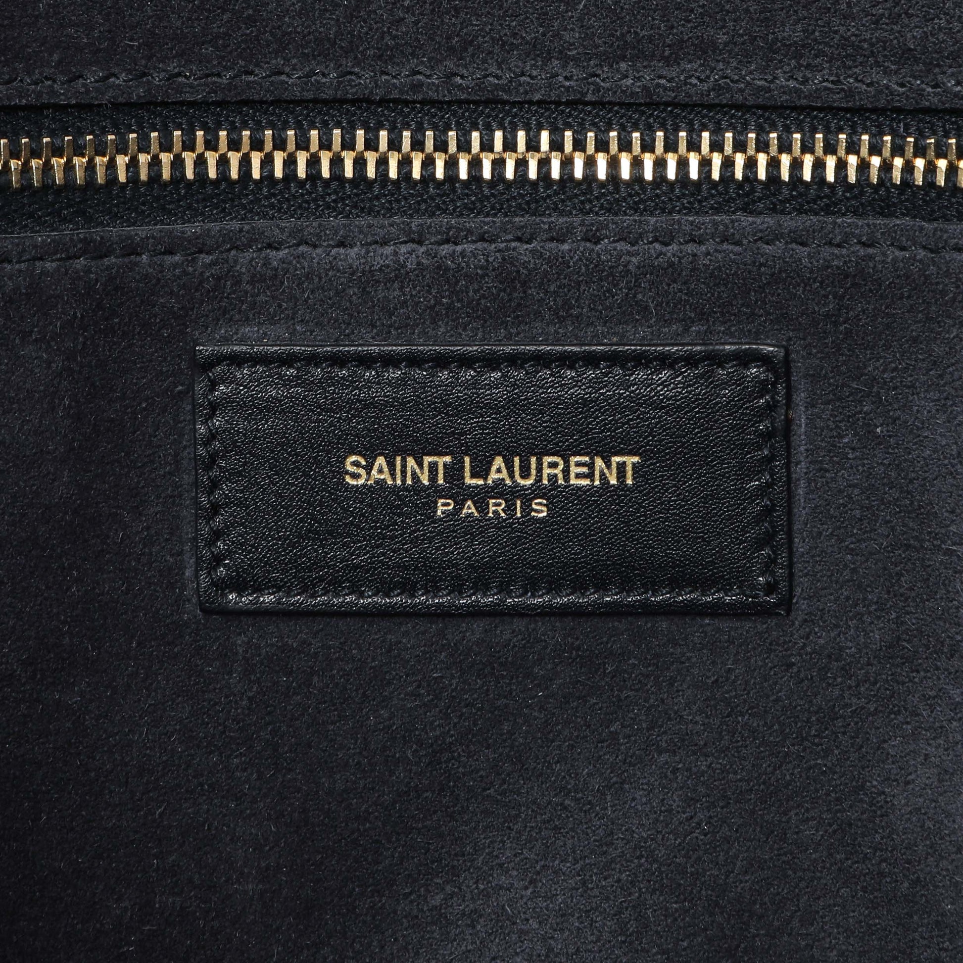 Exclusive Saint Laurent Navy Calfskin Large Sac De Jour — Alternate View 10