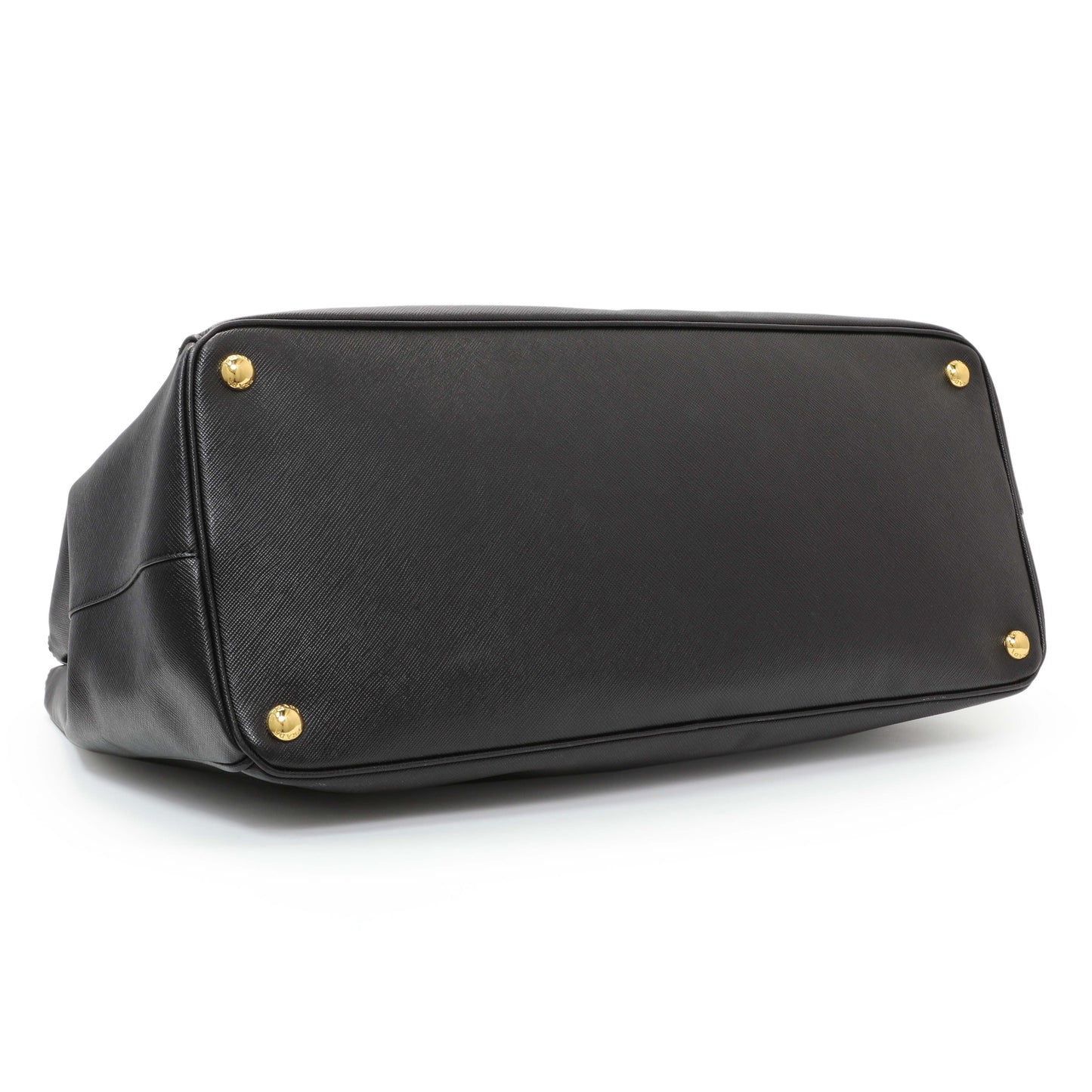 Exclusive Prada Black Saffiano Large Galleria Double Zip Tote — Back View