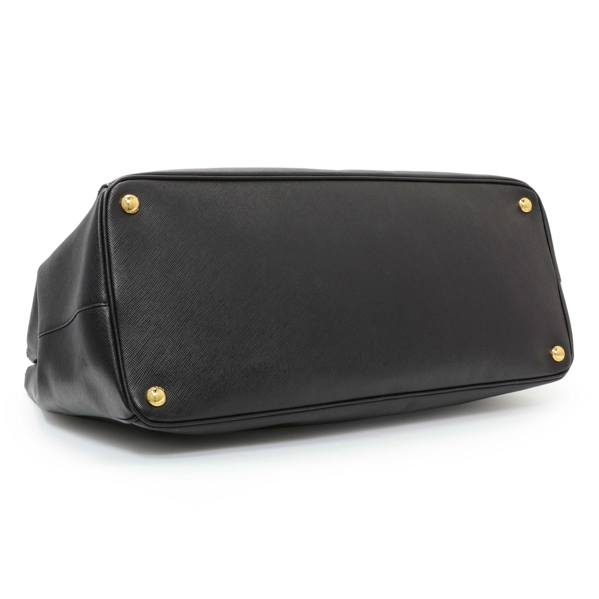Exclusive Prada Black Saffiano Large Galleria Double Zip Tote — Back View