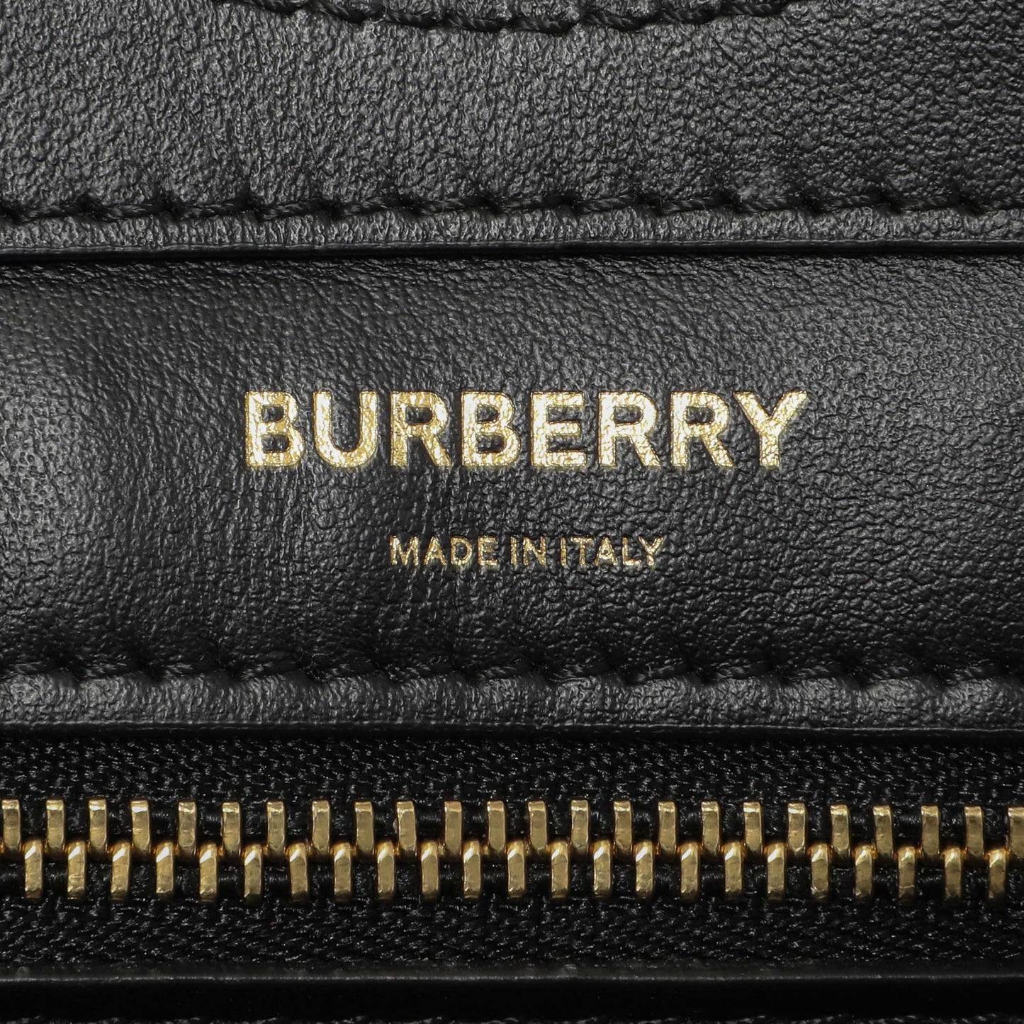 Exclusive Burberry Black Calfskin Check Canvas Mini Pocket Bag — Detail View