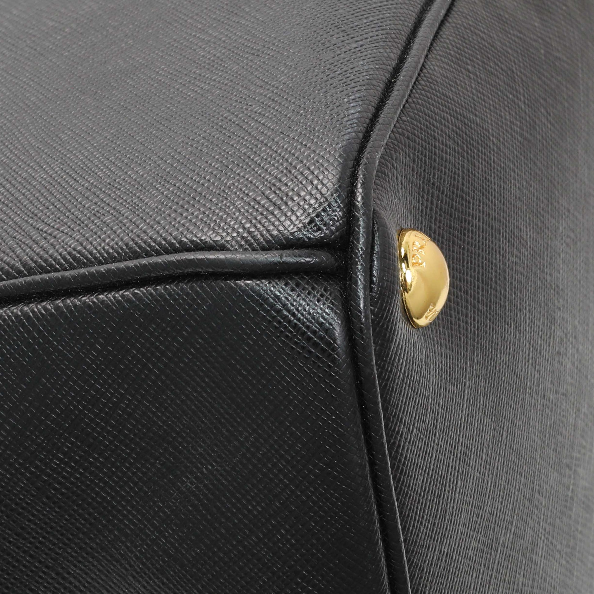 Exclusive Prada Black Saffiano Large Galleria Double Zip Tote — Lifestyle View