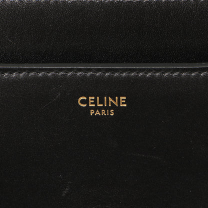 Exclusive Celine Black Calfskin Small 16 Top Handle Bag — Detail View