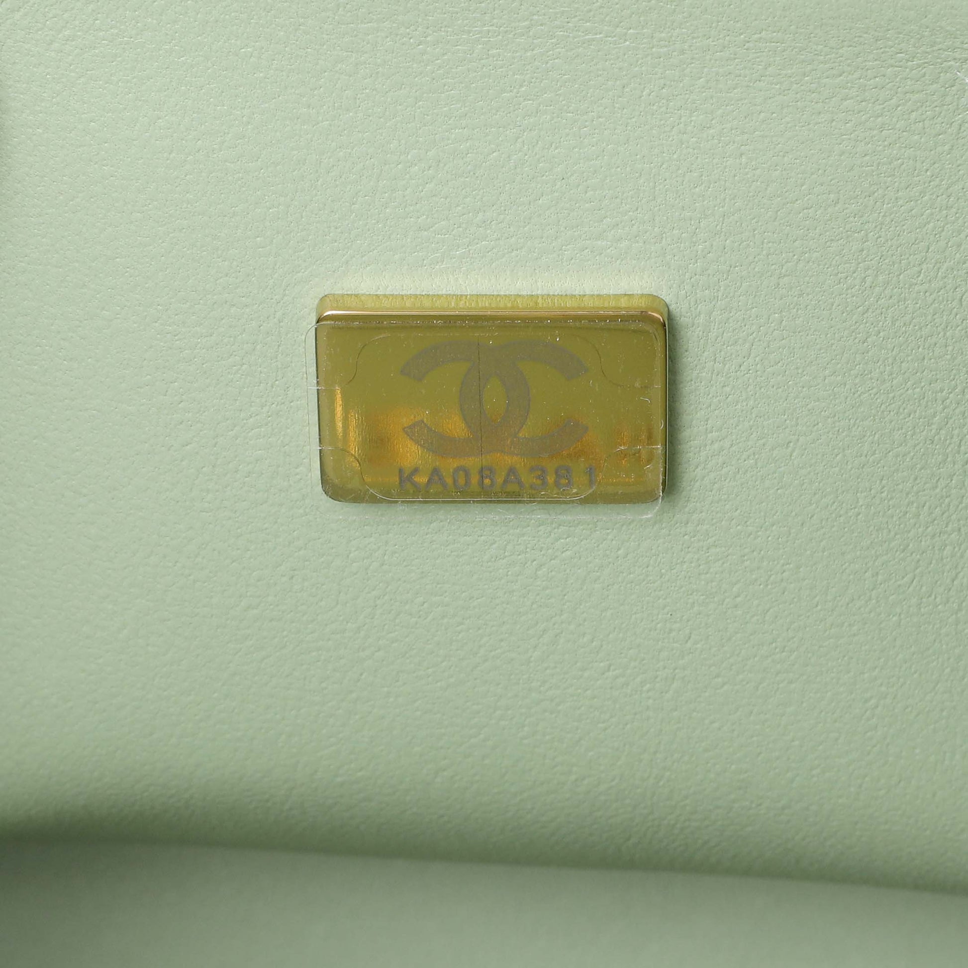 Exclusive Chanel Light Mint Green Caviar Medium Classic Double Flap — Lifestyle View