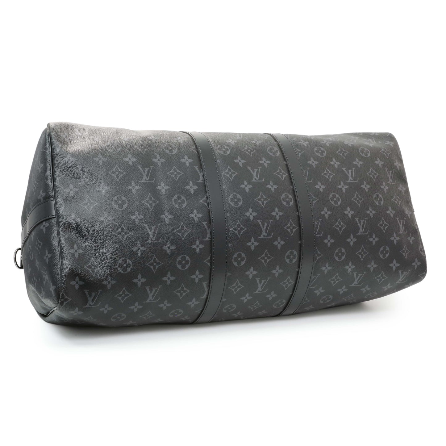 Exclusive Louis Vuitton Monogram Eclipse Keepall Bandouliere 55 — Back View