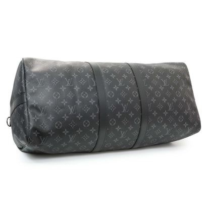 Exclusive Louis Vuitton Monogram Eclipse Keepall Bandouliere 55 — Back View
