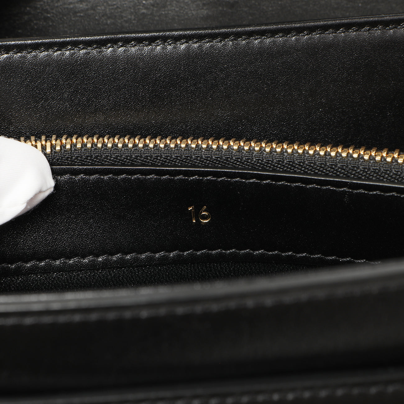 Exclusive Celine Black Calfskin Small 16 Top Handle Bag — Alternate View 7