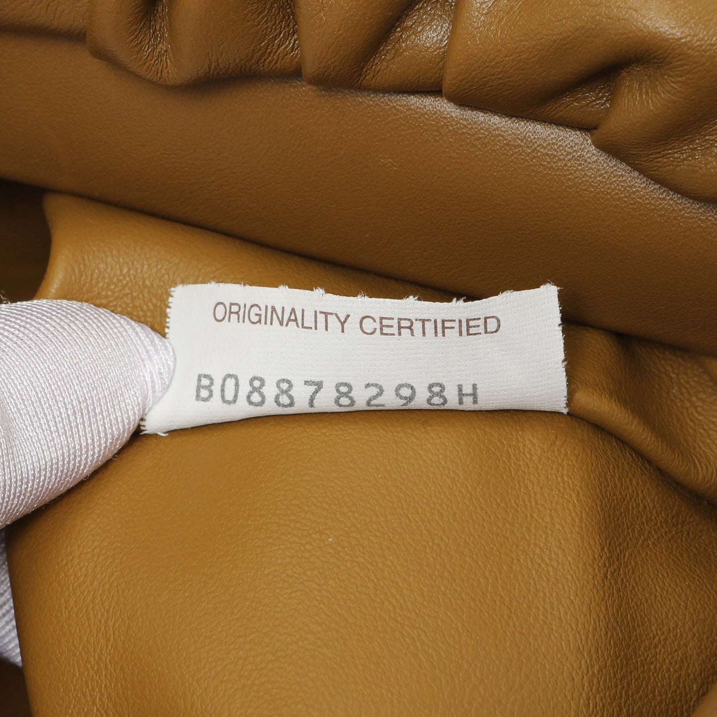 Exclusive Bottega Veneta Moutarde Calfskin The Pouch Chain — Lifestyle View