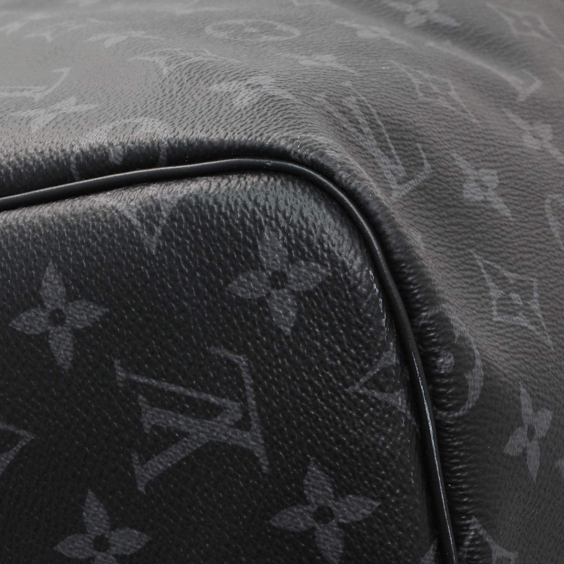 Exclusive Louis Vuitton Monogram Eclipse Keepall Bandouliere 55 — Top View
