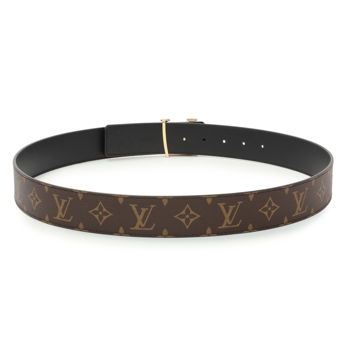 Exclusive Louis Vuitton Monogram LV Initiales 40mm Reversible Belt — Side View