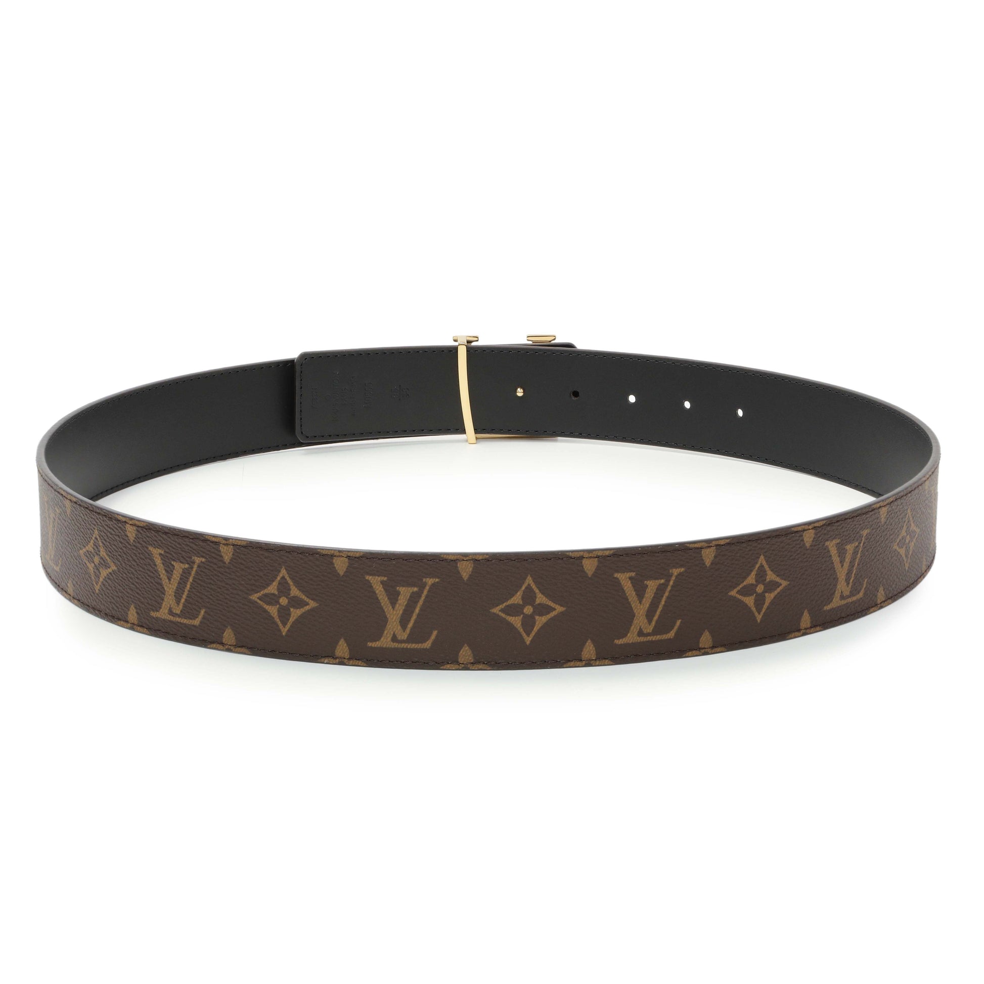 Exclusive Louis Vuitton Monogram LV Initiales 40mm Reversible Belt — Side View