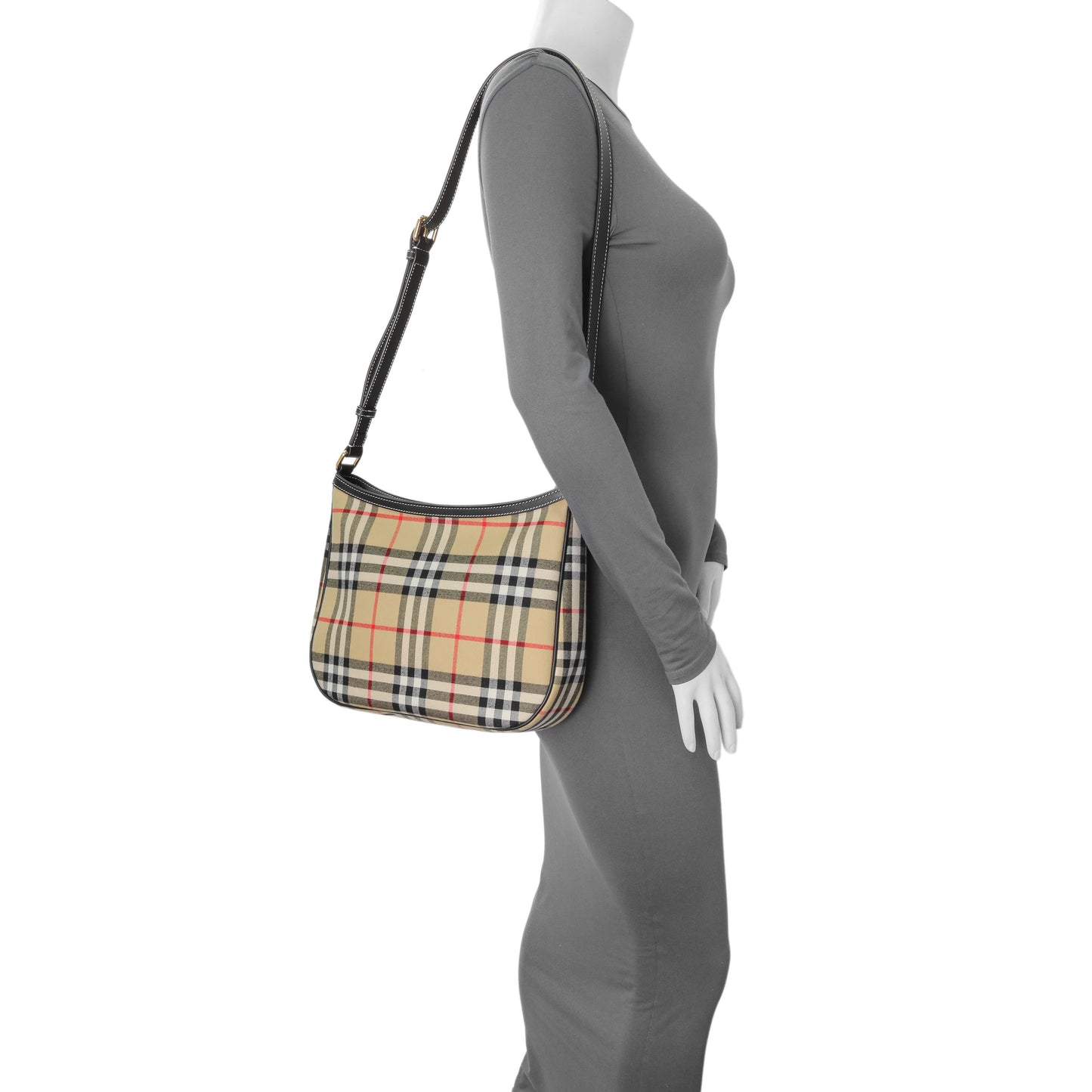 Exclusive Burberry Vintage Black Nova Check Shoulder Bag — Alternate View 7