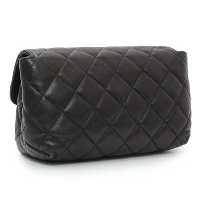 Exclusive Chanel Quilted Lambskin Flap Cosmetic Case — Side View