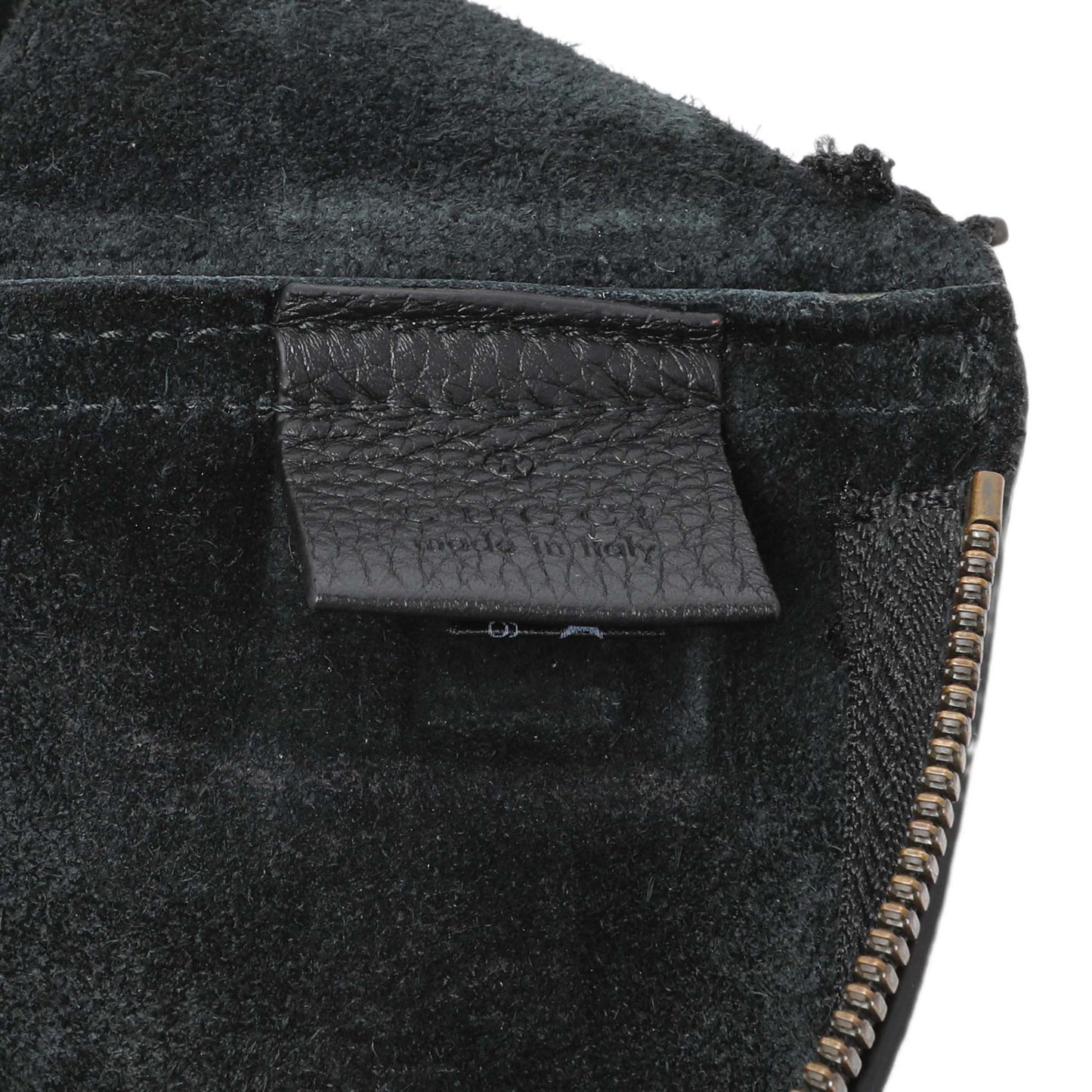 Exclusive Gucci Logo Print Leather Pouch — Detail View