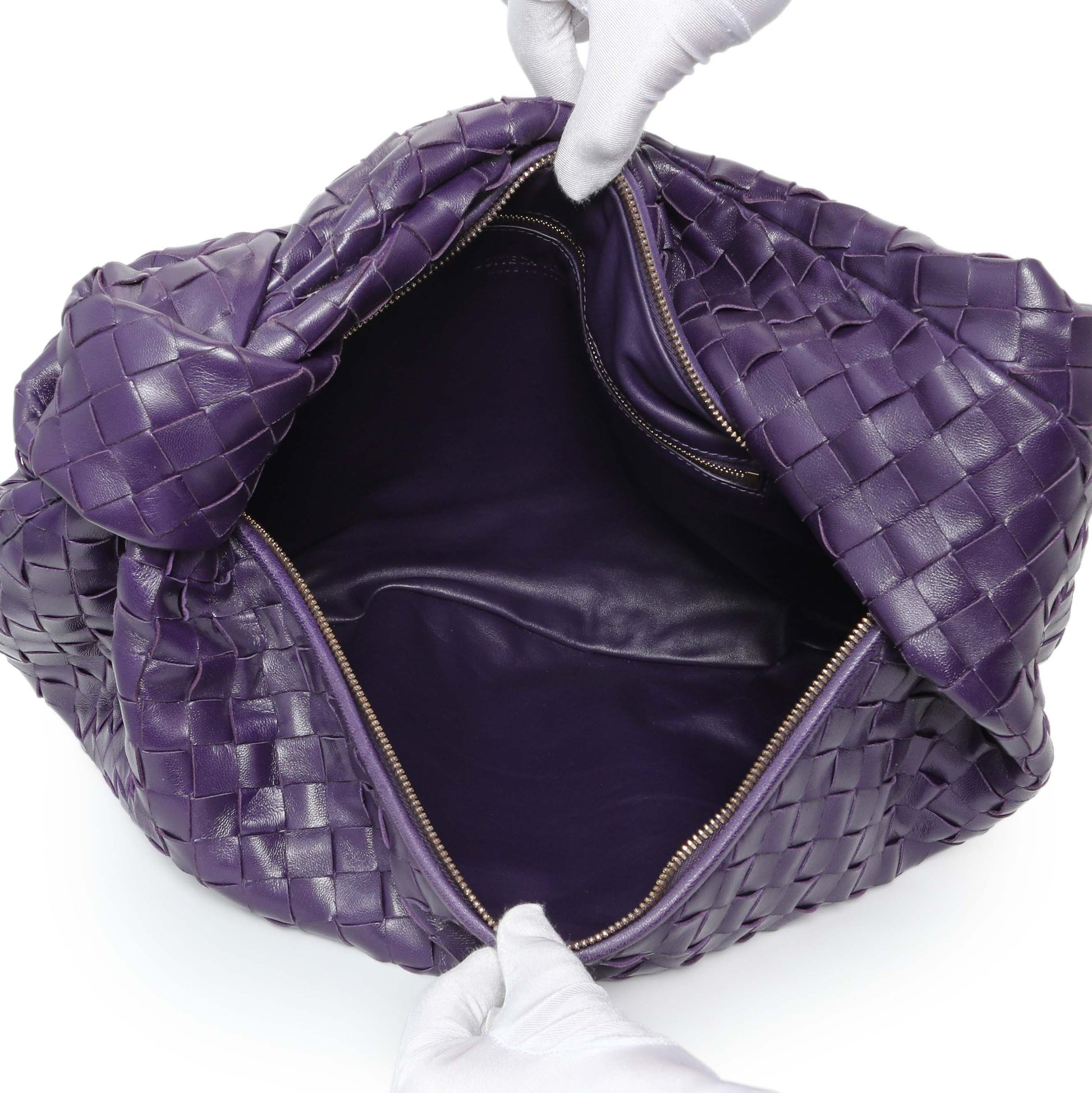 Exclusive Bottega Veneta Purple Large Jodie — Top View