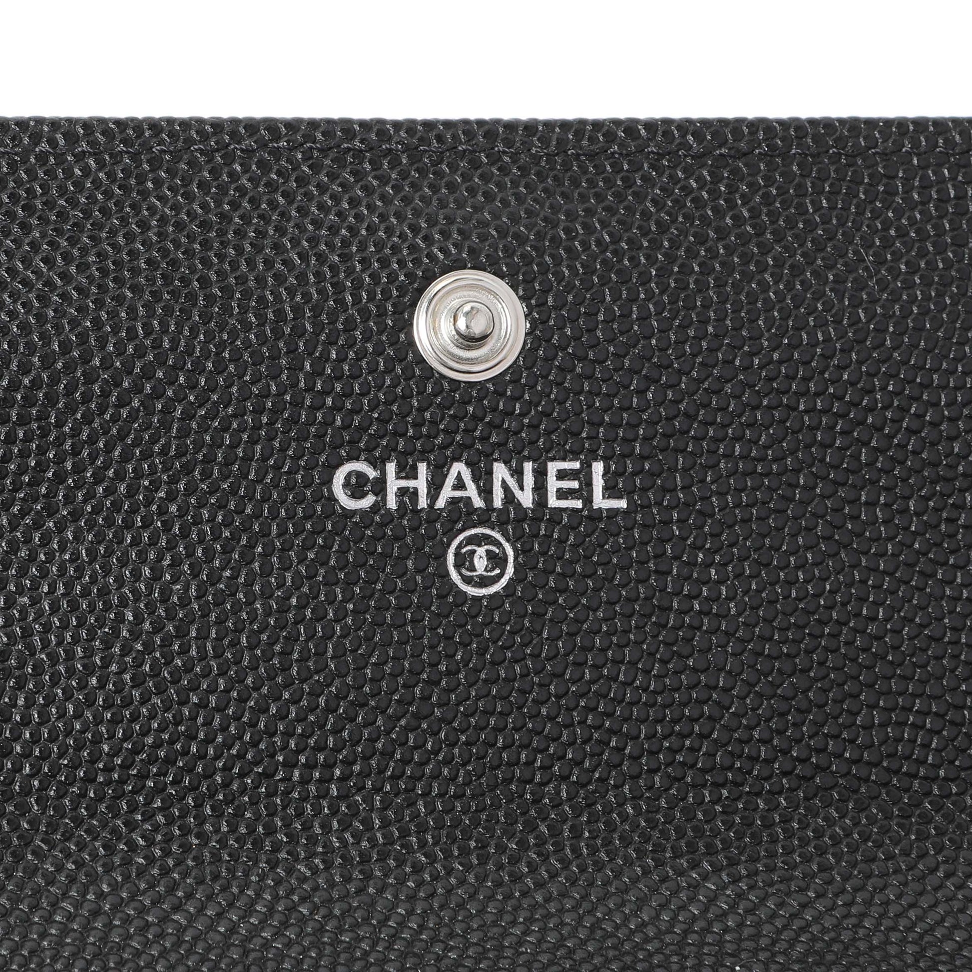 Exclusive Chanel Black Quilted Caviar Large Boy Gusset Flap Wallet — Alternate View 9
