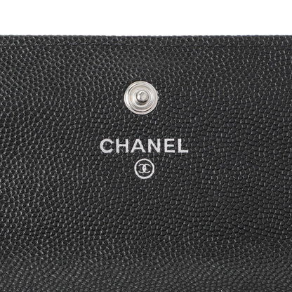 Exclusive Chanel Black Quilted Caviar Large Boy Gusset Flap Wallet — Alternate View 9