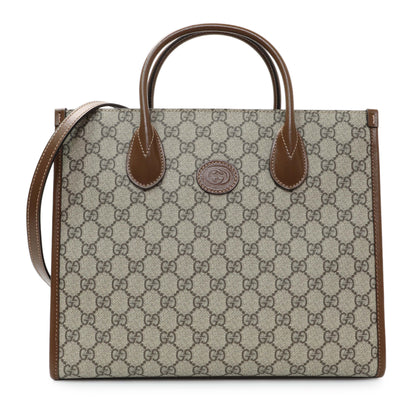 Exclusive Gucci Supreme Canvas Retro Interlocking G Tote — Front View