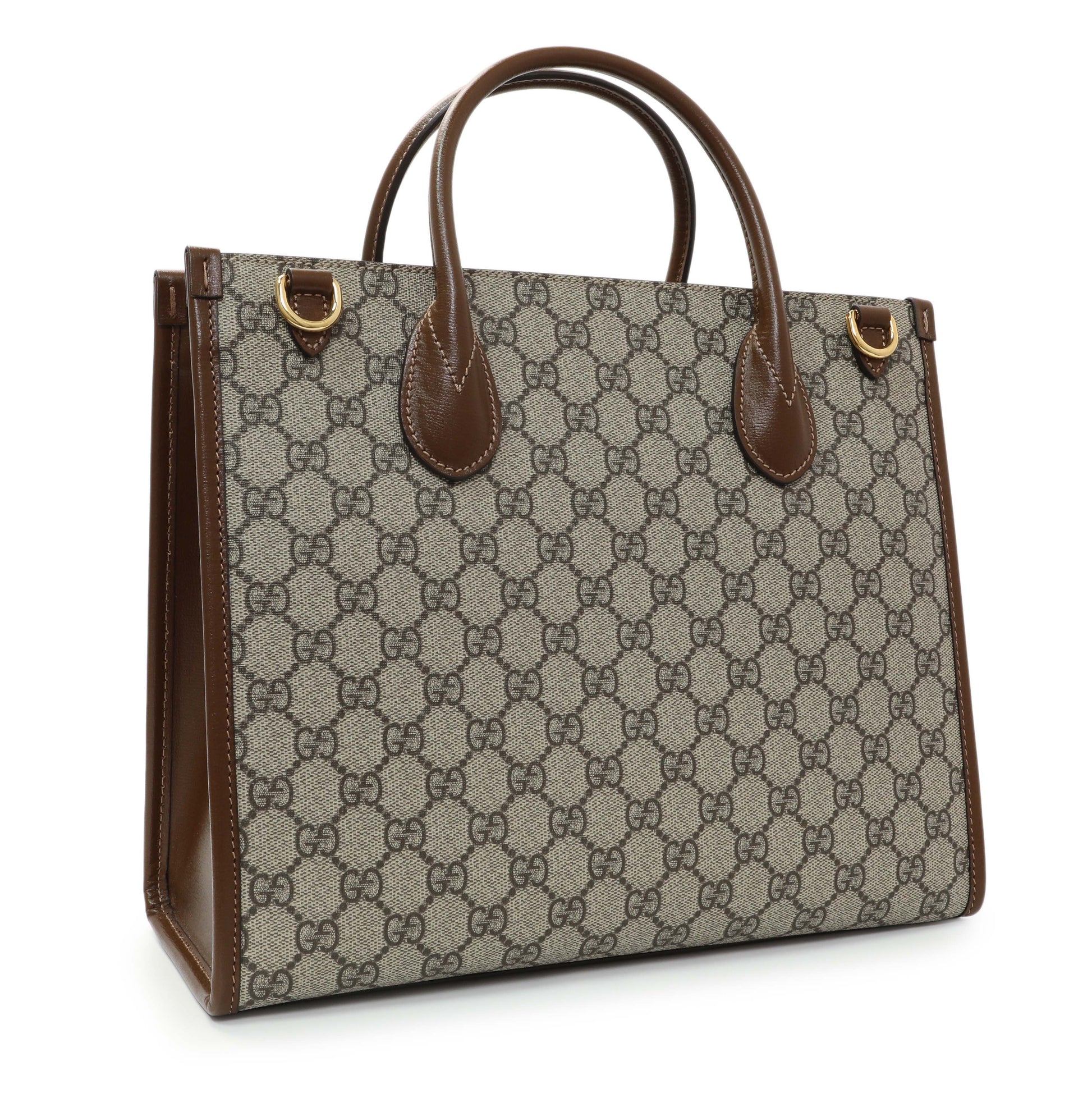Exclusive Gucci Supreme Canvas Retro Interlocking G Tote — Side View