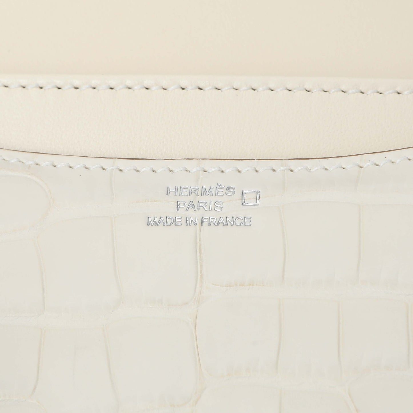 Exclusive Hermes Béton Matte Alligator Constance 18 — Lifestyle View