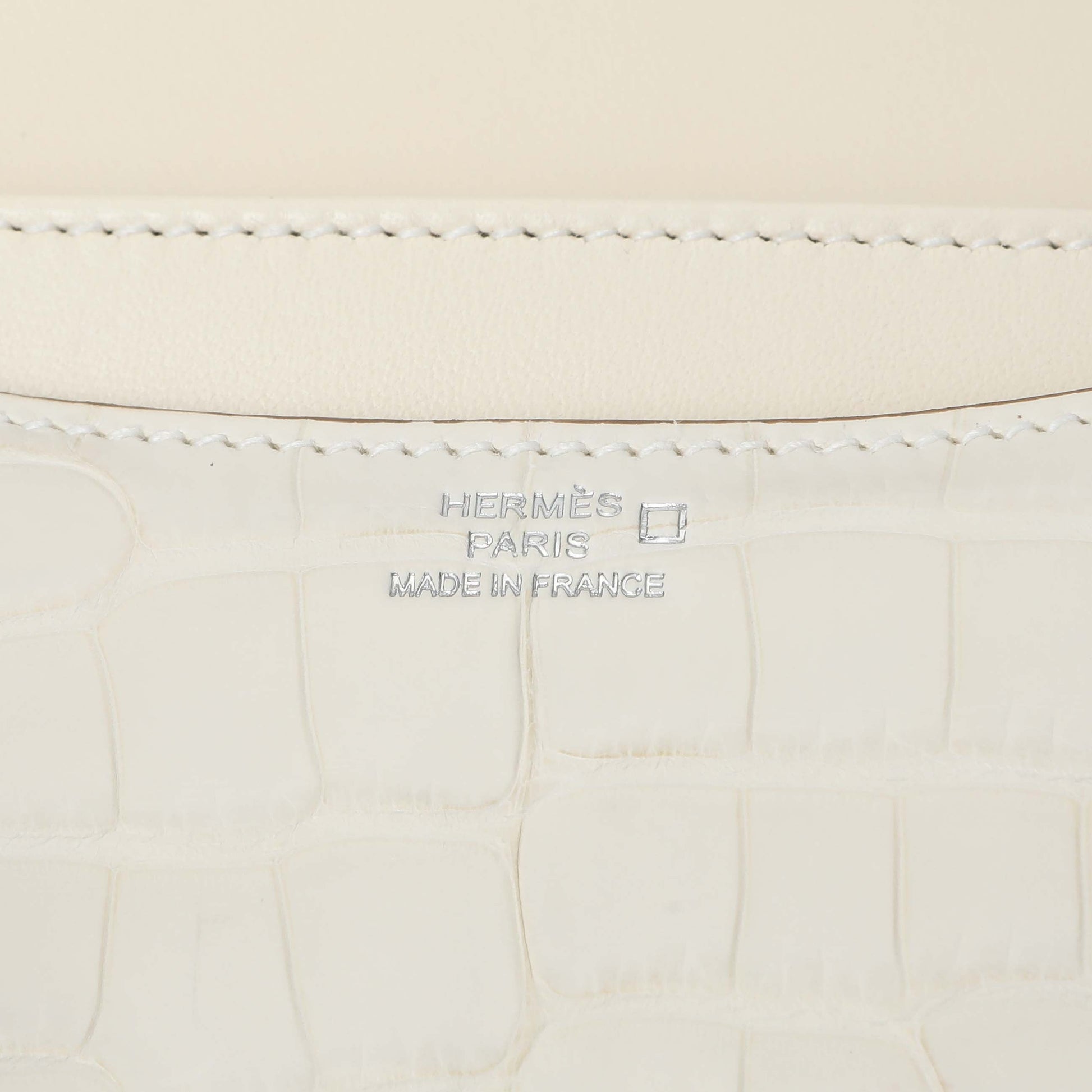 Exclusive Hermes Béton Matte Alligator Constance 18 — Lifestyle View