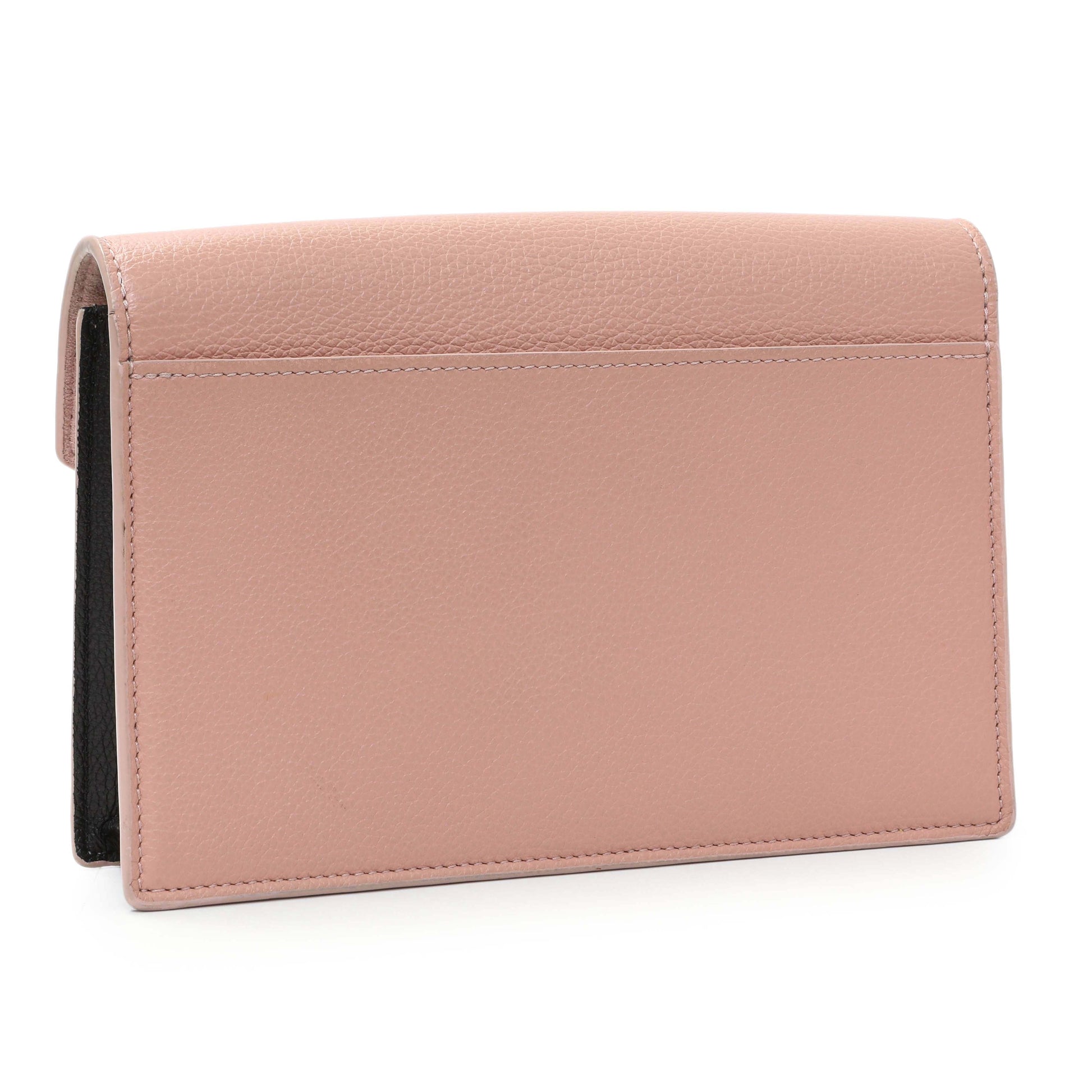 Exclusive Louis Vuitton Pink Calfskin Mylockme Chain Pochette — Side View