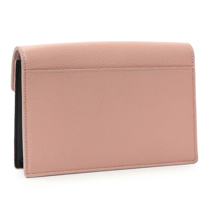 Exclusive Louis Vuitton Pink Calfskin Mylockme Chain Pochette — Side View