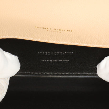 Exclusive Saint Laurent Beige Grain De Poudre Monogram Cassandre Clutch — Alternate View 10