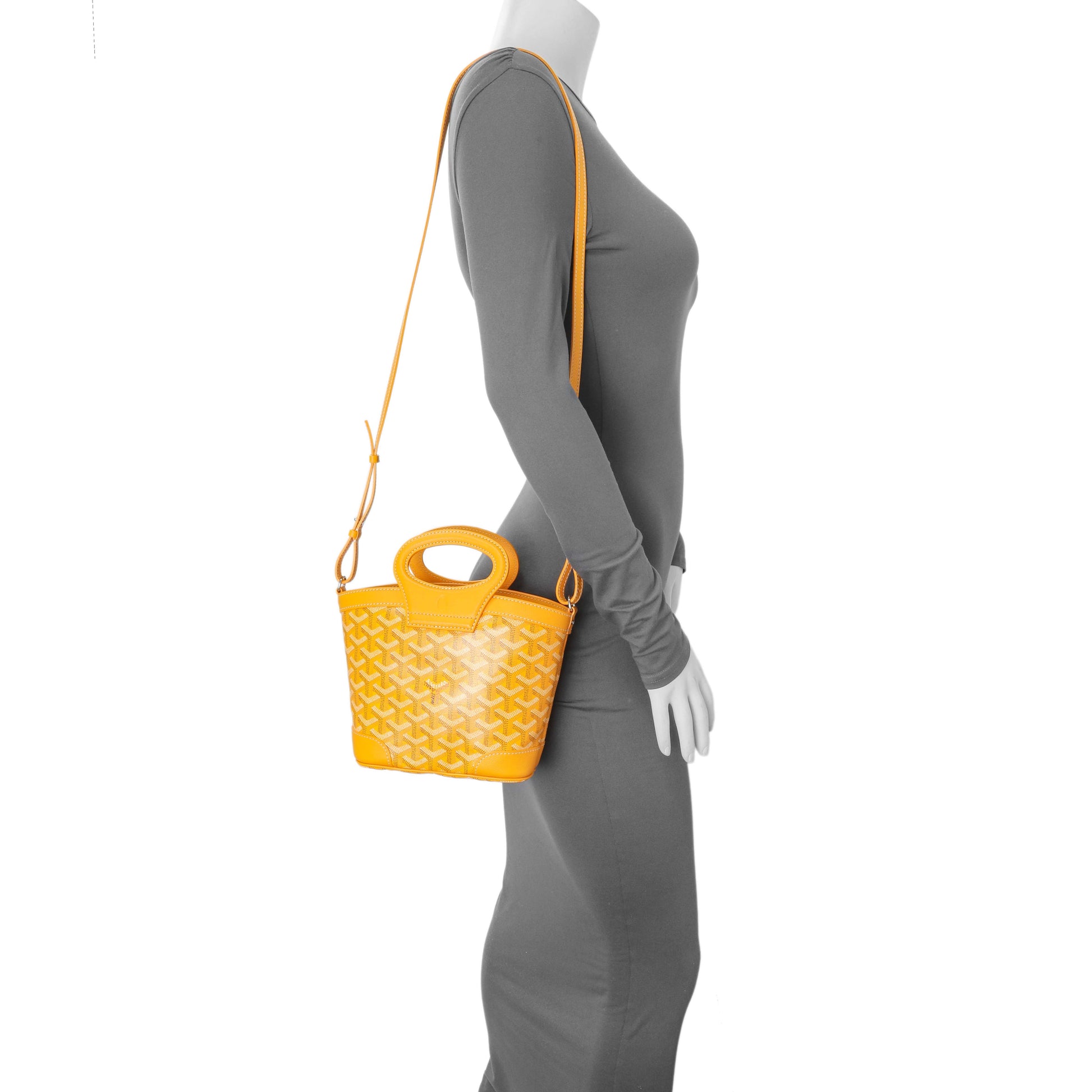 Exclusive Goyard Yellow Goyardine Beluga Mini Bucket Bag — Alternate View 7