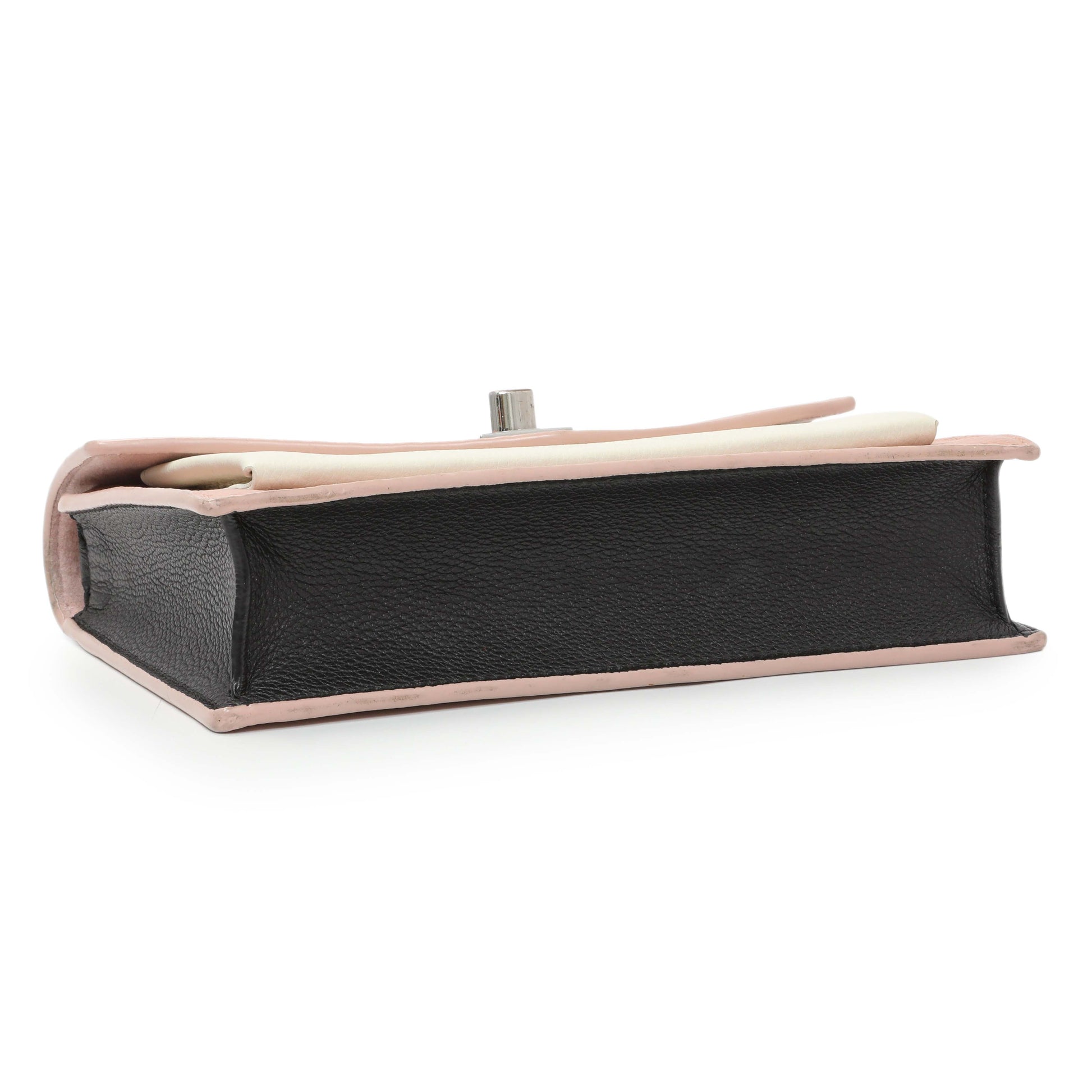 Exclusive Louis Vuitton Pink Calfskin Mylockme Chain Pochette — Back View