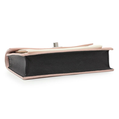 Exclusive Louis Vuitton Pink Calfskin Mylockme Chain Pochette — Back View