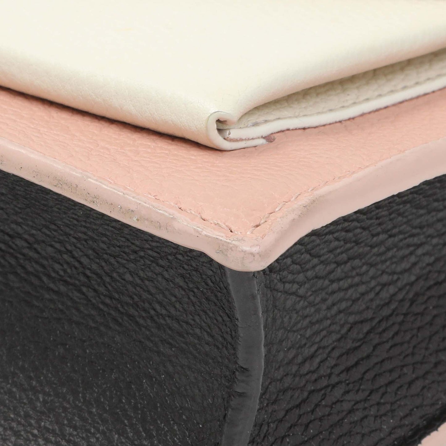 Exclusive Louis Vuitton Pink Calfskin Mylockme Chain Pochette — Detail View