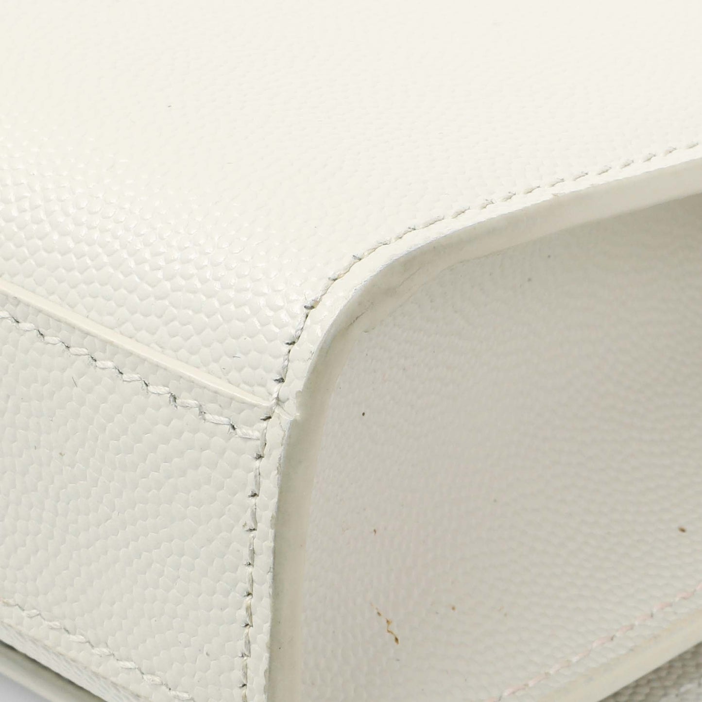 Exclusive Saint Laurent Crema Soft Grain De Poudre Small Classic Monogram Kate Tassel Satchel — Alternate View 7
